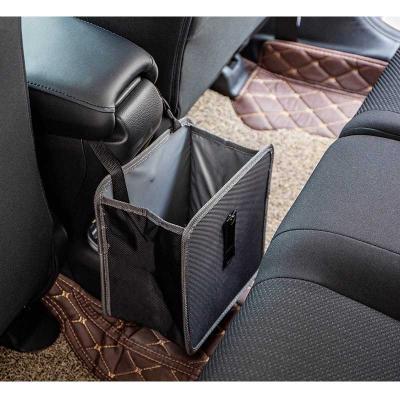 China 2020 Hot Selling Geometric Car Back Seat Hanging Waterproof Car Waste Bag Trash Can for sale