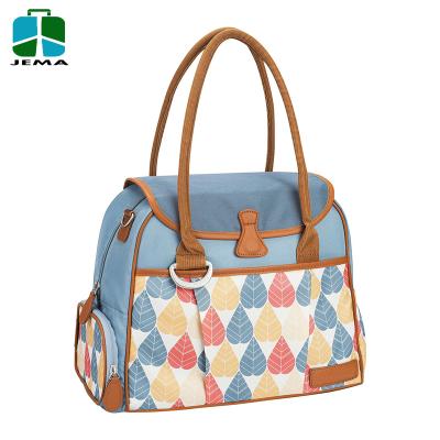 China Large Capacity Water Resistant Polyester Custom Printing 3 in 1 Diaper Bag Backpack for Baby Stroller for sale