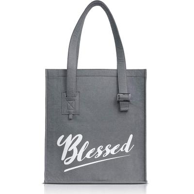 China Waterproof Christian Felt Bible Bag Carrying Case Felt Female Church Tote Handbags Bible Cover for sale