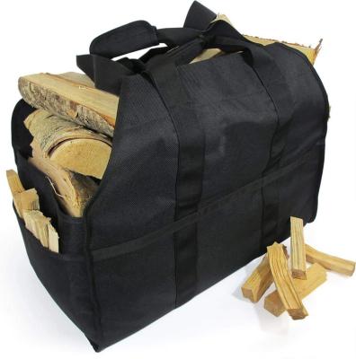 China Firewood Striped Waterproof Breathable Tote Bag For Carrying Wood and Cam for sale