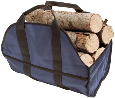 China Breathable Handle Camper Indoor Wood Log Carrier Firewood Rack Carrier For Firewood Fireplace for sale