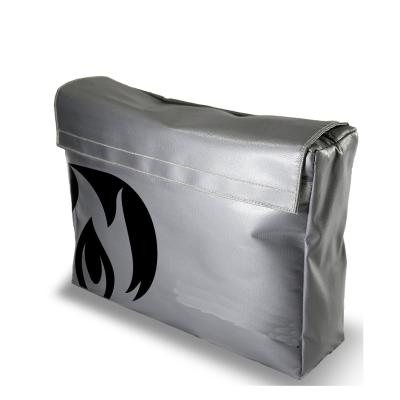 China Non-irritating 100% fire silver flame retardant bag and new water resistant silicone coated fiberglass flame retardant and water resistant bag with double closure for sale