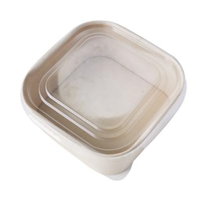 China Popular Disposable Food Take Out Square Paper Food Container Lunch Bowl With Lids for sale