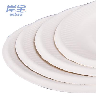 China Disposable Round Dish Bagasse Biodegradable Sugar Cane Plate Sugar Cane Plate for sale