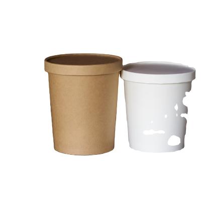 China 100% Eco-friendly Biodegradable Custom Compostable Soup Cup Printing Paper Covers for sale