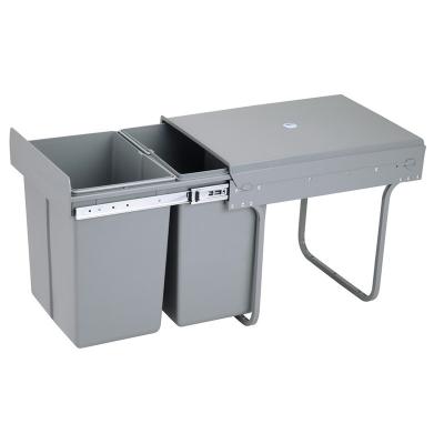 China New Sustainable Recycling 40L Sideboard Unit Pull Out Garbage Bin for sale