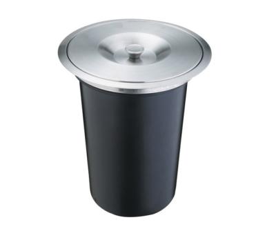 China Sustainable Good Selling Sink In Counter Stainless Steel Compost Waste Bin for sale