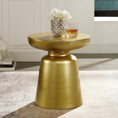 China Contemporary Brass Console Table Luxury Side Brush Nordic Contemporary Corner Coffee Table for sale