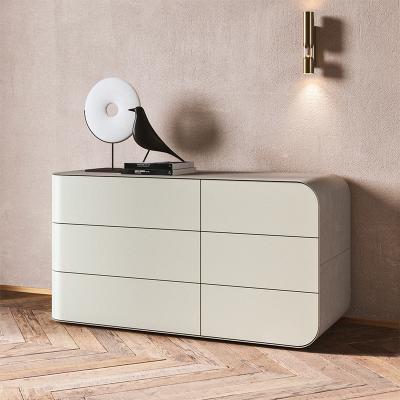 China Contemporary Modern Home Furniture Leather Wooden Sideboard White Sideboard For Dining Room for sale