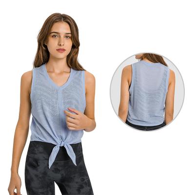 China New Arrival Women Wear Tank Top Travel Vest Active V-Neck Breathable Custom Sleeveless Design Sport Wear for sale