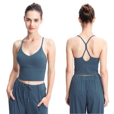 China Hot Selling Breathable Tank Tops For Women Custom Crop Top Women Yoga Wear Sport Plus Sports Fitness Bra Size Active Wear for sale