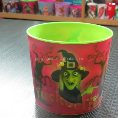 China Eco-friendly Lenticular Plastic 3D Popcorn Bucket (walmart audited factory) for sale