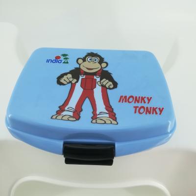 China Viable Advertising Plastic Lunch Box With Fancy Printing for sale