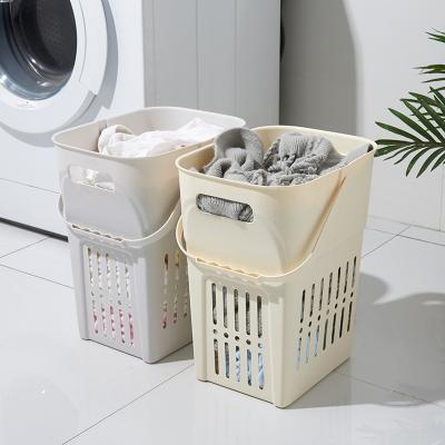 China Handles Customized Wholesale Plastic Laundry Cloth Storage Basket With Handle for sale