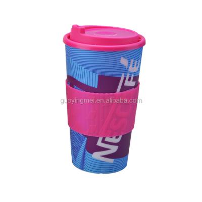 China Customized Hot Sale Customized Lenticular Printed Fluorescent Plastic 3d Coffee Mugs Viable With Logo for sale