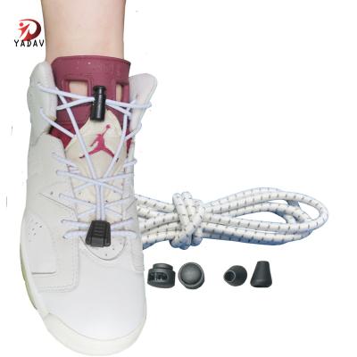 China Round Fashionable Sports Safety Yadav Elastic Rubber Reflective Laces for sale