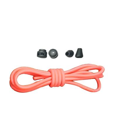 China Yadav Round Neon Pink Elastic Round Sports Shoe Laces Custom Lace Locks for sale