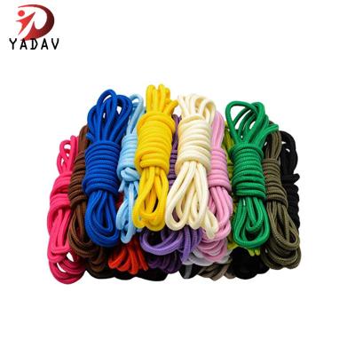 China Round Round Laces Assorted Colorful 5mm Width Shoe Laces Strings For Sneakers Boots Skateboard Hiking Sporty Sneakers for sale