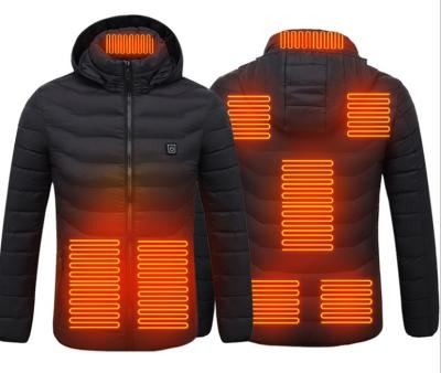 China 2020 Waterproof OEM Custom Logo Heating Jacket Down Jacket Stripper Coat Overcoat Warm Outdoor Power Bank Charges for sale