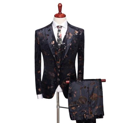 China manufacturer Anti-wrinkle EVERLAND OEM traje traje formal men's suit 3 piece wedding suits flower slim fit Blazer+pants+vest Groom men for sale