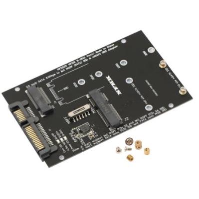 China Electronic Hardware M.2 NGFF MSATA SSD to SATA 3.0 pcie Riser Adapter Card 2 in 1 Converter Card for PC Laptop for sale