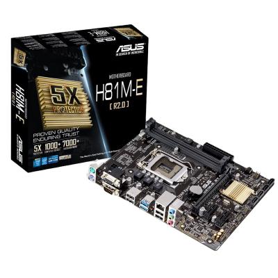 China New desktop H81M-E R2.0 FOR ASUS Intel H81 DDR3 DIMM 1150 support i5 4590 motherboard i7 4790 PC mainbaord for sale