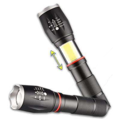 China Adjustable Focus XML T6 LED Flashlight High Power LED Flashlight Waterproof Zoomable Magnetic Tactical Work Light for sale