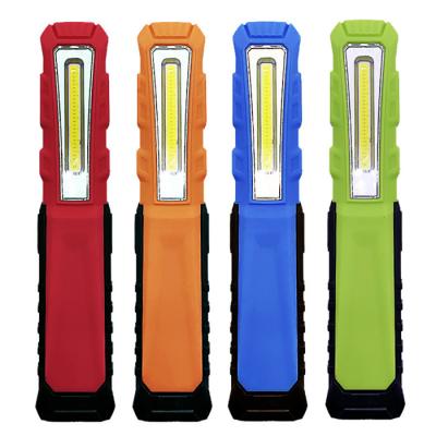 China Multifunctional Slim Magnetic COB LED Base USB Rechargeable Work Light Magnetic Working Flashlight With Power Indicator for sale