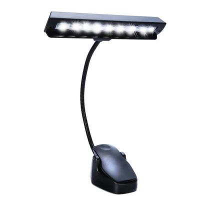 China Flexible Adjustable Gooseneck Clip On Portable Book Reading Light Orchestra 9 LED Music Stand Reading Light for sale