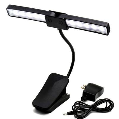 China Flexible Flexible Gooseneck Clip On Desk Lamp 10 LED Rechargeable Orchestra Music Stand Reading Light for sale