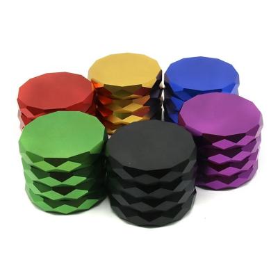 China Wholesale High Quality Aluminum Alloy Aluminum Colorful 63mm Diamond Cutting Grinder Herb Metal Outdoor Tobacco Herb Grinder for sale