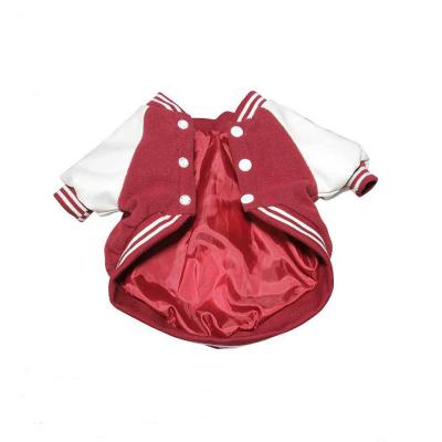 China Sustainable Baseball Sweater Designer Products All Weather Dog Cloth Dog Apparel for sale