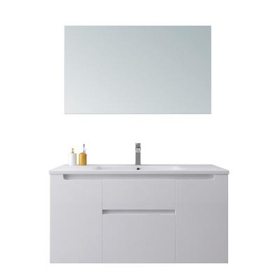 China Modern Cabinet Sink Mirrored Cabinet Bathroom Lavatory Wall Hung Bathroom Vanity for sale