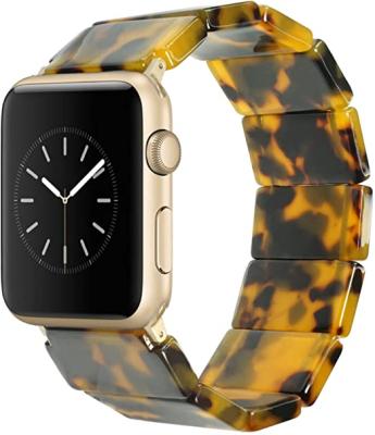 China Fanshion Hot Selling Apple Watch Band For Women Turtle Resin Watch Band Elastic Strap For IWatch Series Watch Band for sale