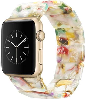 China Fanshion Hot Fashion Apple Watch Band For Women Turtle Resin Watch Band Elastic Strap For IWatch Series Watchband for sale