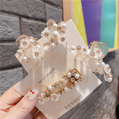 China Latest Trendy Fashion Hair Accessories Side Cut Shell Flower Shape Bangs Clip Student Hair Accessories for sale