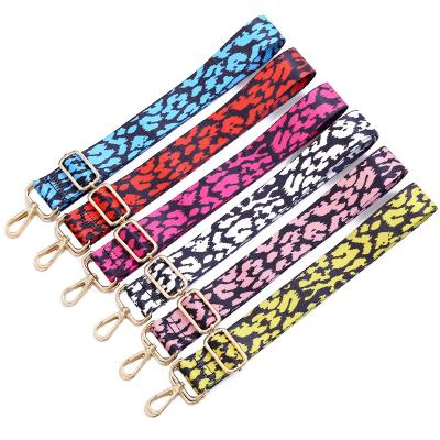 China Adjustable Widen Adjustable Colorful Bag Straps Cross-body Bag Straps Long Accessories Female Leopard Color for sale