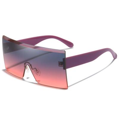 China Fashion sunglasses 2021 outdoor sports new high-definition anti-UV glass rimless sunglasses shape colorful sunglasses KLS0005 for sale