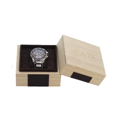 China Wholesale custom handmade GVP Logo Luxury woodWatch box for sale