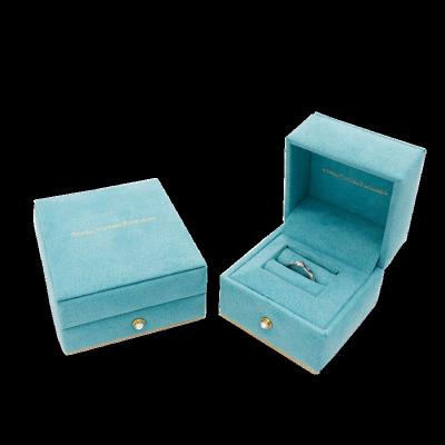 China 2021 Velvet Factory Price Christmas Ring Boxes Custom Made Jewelry Gift Box Your Own Brand for sale