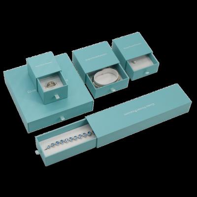 China Jewelry Packaging Box 2022 Green Jewelry Paper Box Cotton Filled Cheap Price Jewelry Packaging Boxes For Ring Earring Necklace for sale