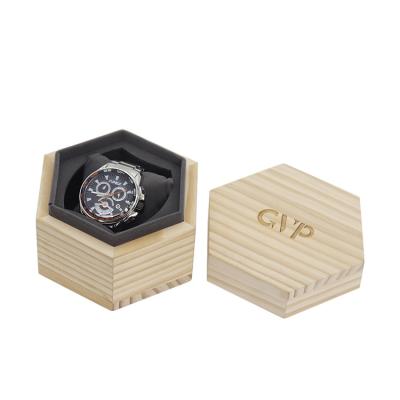 China Disposable Special Design Solid Wooden Watch Box With Pillow for sale