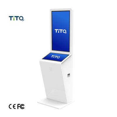 China 43inch + 23.6inch Hd Floor Stand Windows Smart Commercial Floor Stand Touch Screen Interactive Digital Signage Kiosk en venta