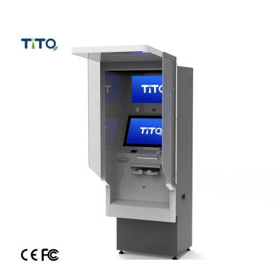 China Dual Screens Self Service Cash Acceptor And Dispenser Bill Payment Machine Outdoor Ttw Insurance Kiosk zu verkaufen