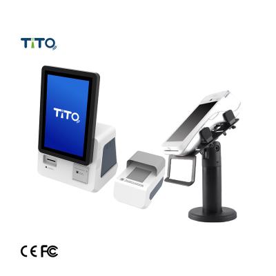 China Hotel Self service Check in System Kiosk With Passport Scanner Card Dispenser Print Receipt for sale