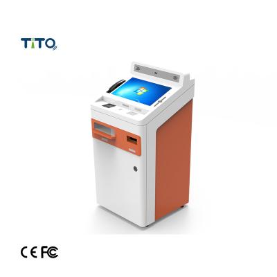 China ATM Kiosk Smart Teller Machine Self Service Terminal Cash Accecptor and Deposit Banking Services Counter for sale