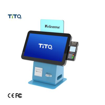 Cina Restaurant Touch Screen Table Terminal Kiosk With Pos Payment Machine Fast Food Self Ordering Machine in vendita