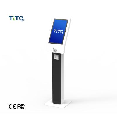 China Functional Smart Self Service Inquiry Kiosk Queue Management System With Card Reader Ticket Printer Touch Kiosk à venda