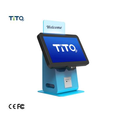 China Self Order Ticket Machine Touch Screen Information Queue Management Ticket Print Kiosk zu verkaufen