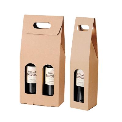 China Recyclable Sustainable Universal Wine Bottle Shipping Box Packaging Single Package for sale